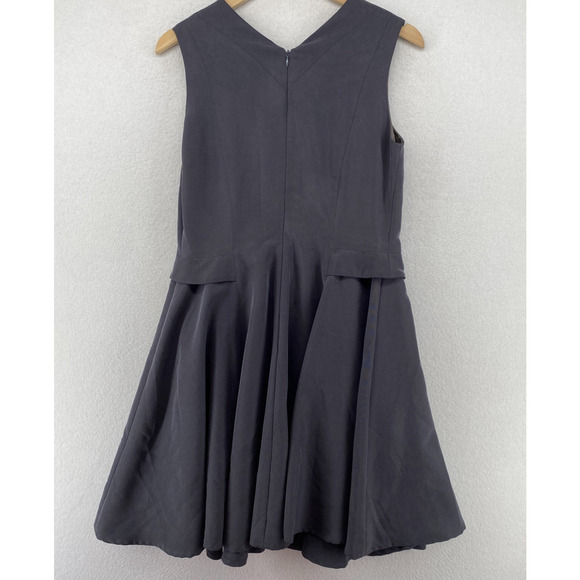 TONI FRANCESC Dress 8 Fit & Flare Skater Knee Length Sleeveless Blue Gray Spain - Picture 3 of 16